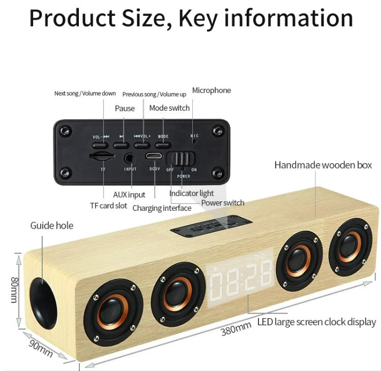 Portable Home Theater Bluetooth Speaker for TV speaker AUX USB - Yellow_1